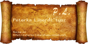Peterka Liberátusz névjegykártya